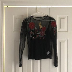 Long sleeve sheer AE